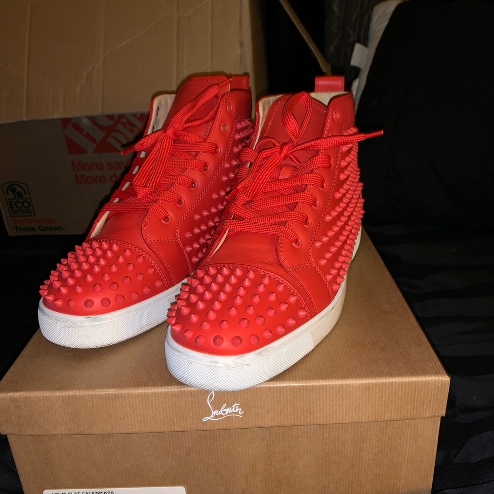 Christian Louboutin Flat Calf Spikes Sneakers